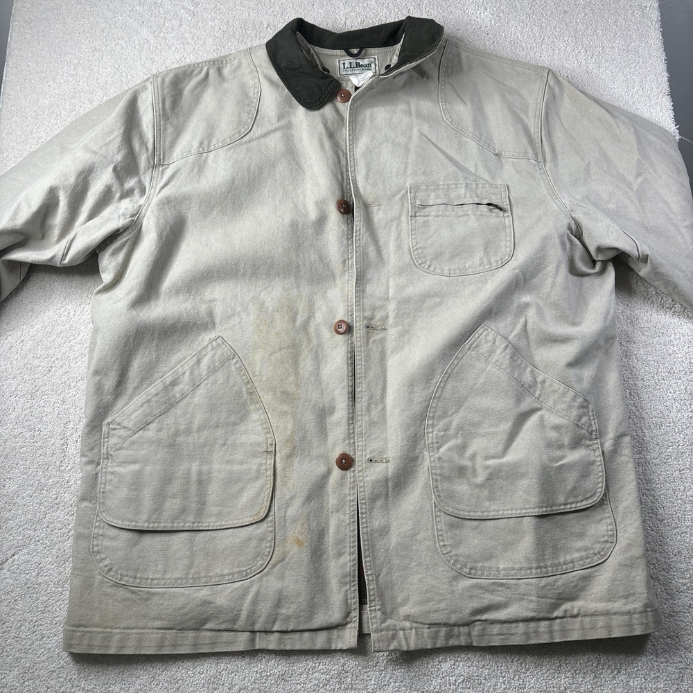 Vtg LL Bean Coat XXLT Wool Lined Canvas Chore Field Barn Jacket Made USA R642